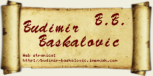 Budimir Baškalović vizit kartica